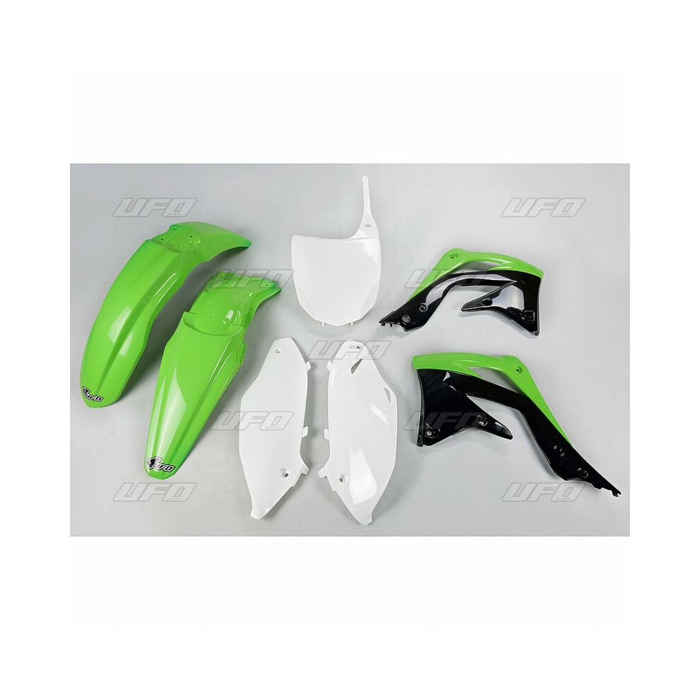 Kit plastique UFO couleur origine vert/noir/blanc Kawasaki KX450F