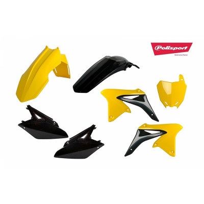 Kit plastiques POLISPORT jaune/noir Suzuki RM-Z250