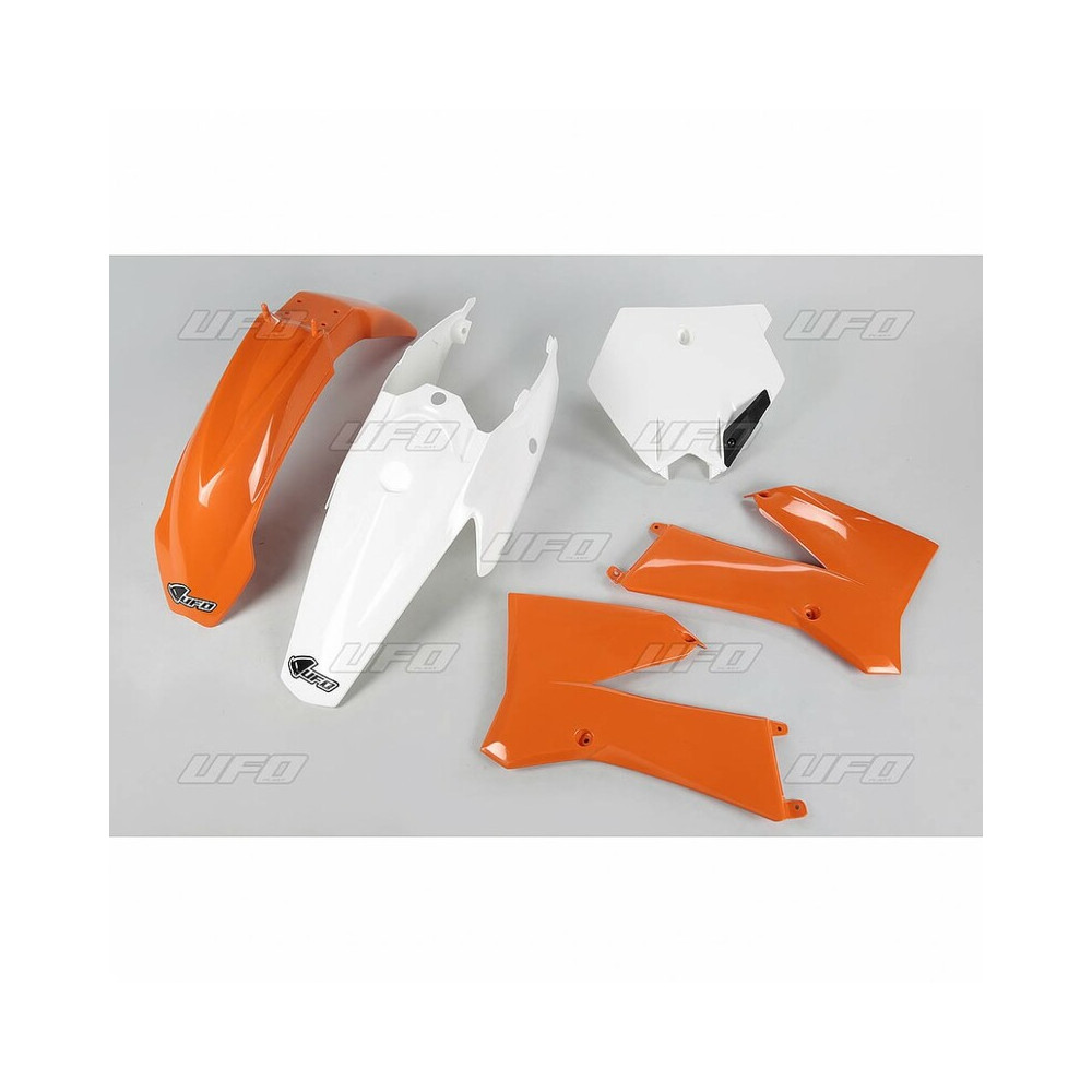 Kit plastique UFO couleur origine orange/blanc KTM SX85