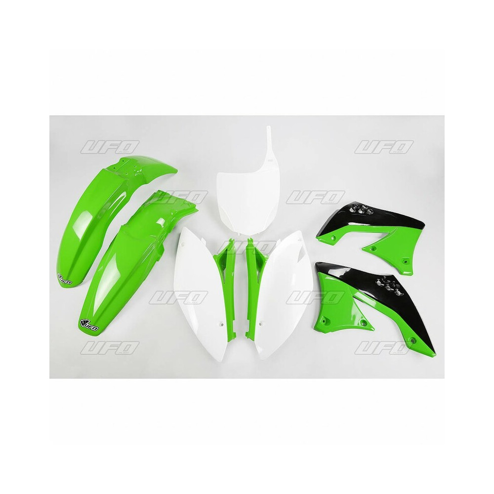 Kit plastique UFO couleur origine vert/noir/blanc Kawasaki KX450F