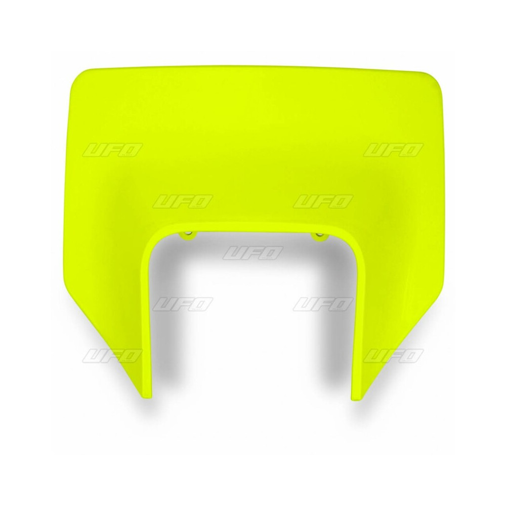 Plaque numéro frontale UFO Husqvarna jaune fluo