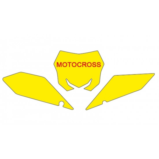 Fonds de plaque BLACKBIRD blanc Suzuki RM-Z450