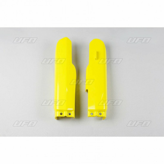 Protections de fourche UFO jaune Suzuki RM85/85L