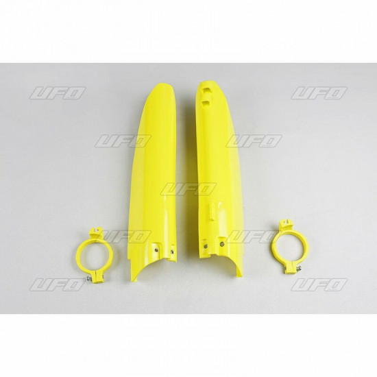 Protections de fourche UFO jaune Suzuki RM125/250