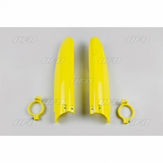 Protections de fourche UFO jaune Suzuki