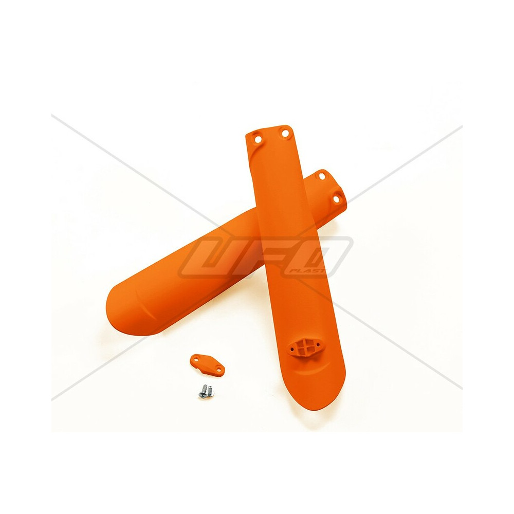 Protections de fourche UFO orange fluo KTM