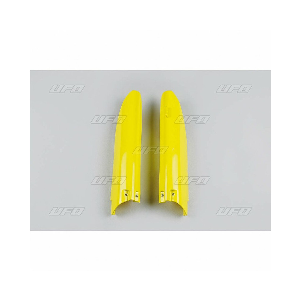 Protections de fourche UFO jaune Suzuki