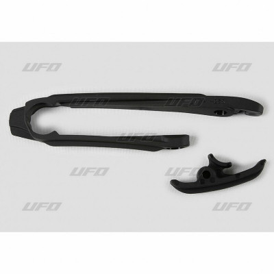 Kit patin de bras oscillant + patin de chaîne inférieur UFO noir KTM