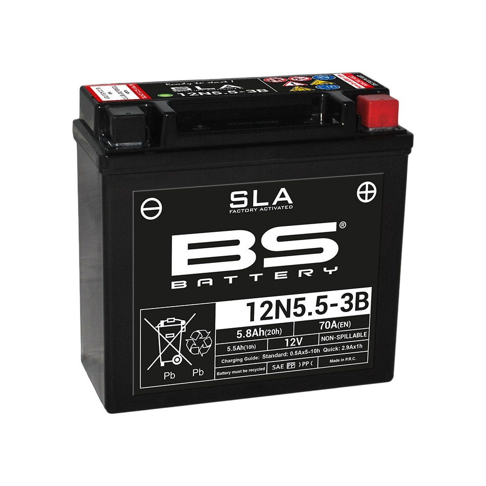 Batterie BS BATTERY SLA sans entretien activé usine - 12N5.5-3B