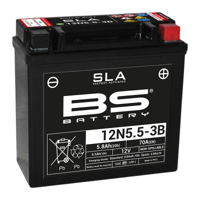 Batterie BS BATTERY SLA sans entretien activé usine - 12N5.5-3B