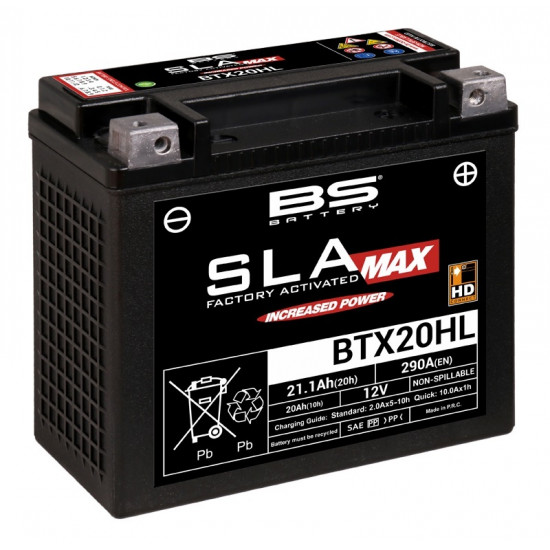 Batterie BS BATTERY SLA Max sans entretien activé usine - BTX20HL