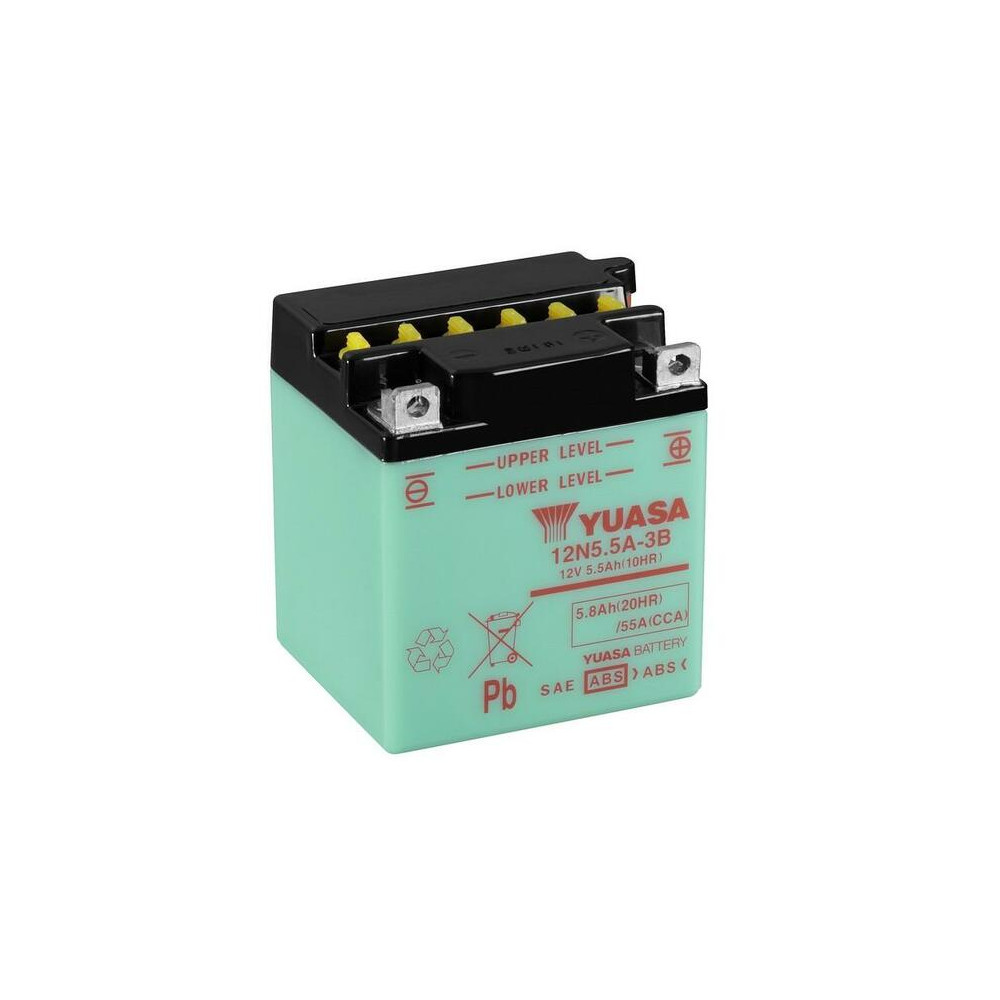 Batterie YUASA conventionnelle sans pack acide - 12N5.5A-3B