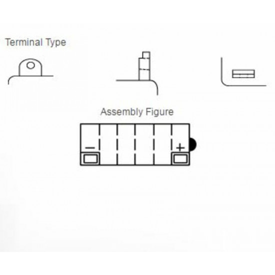 Batterie YUASA conventionnelle sans pack acide - 12N5.5A-3B