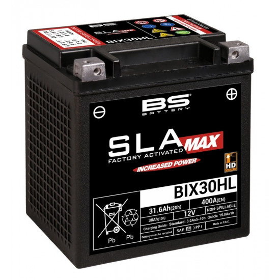 Batterie BS BATTERY SLA Max sans entretien activé usine - BIX30HL