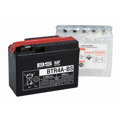 Batterie BS BATTERY Sans entretien avec pack acide - BTR4A