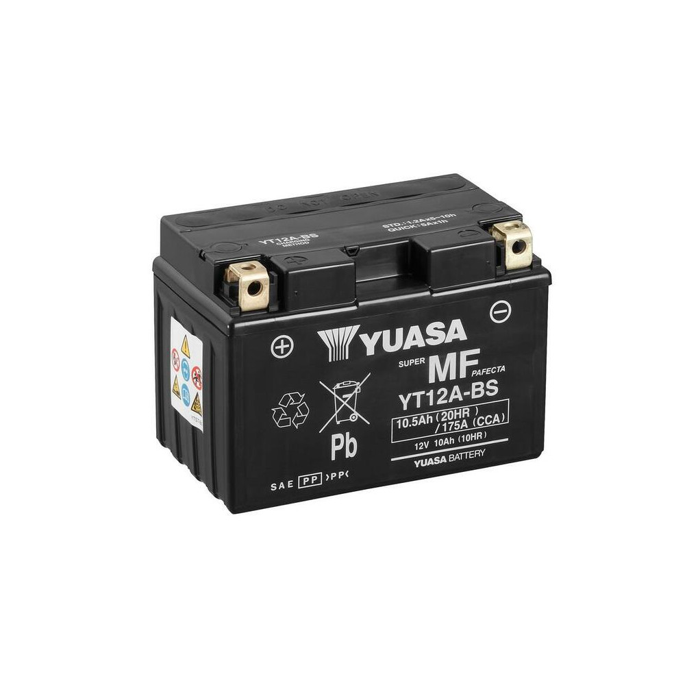 Batterie YUASA Sans entretien avec pack acide - YT12A-BS