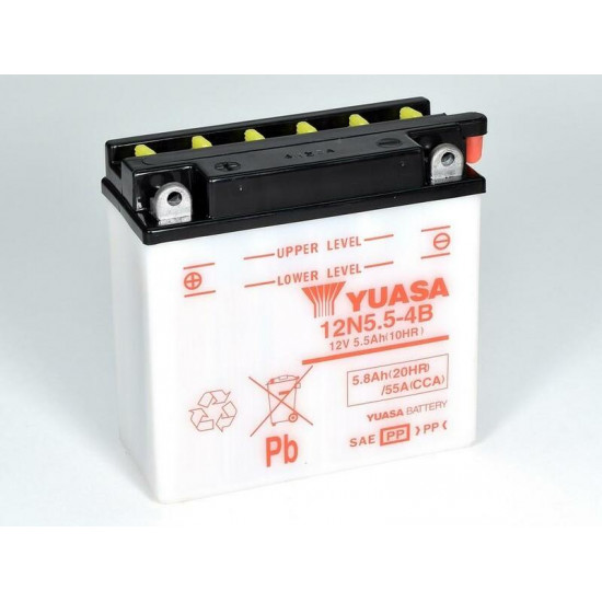 Batterie YUASA conventionnelle sans pack acide - 12N5.5-4B