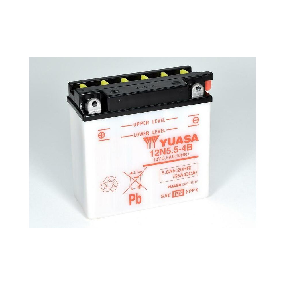 Batterie YUASA conventionnelle sans pack acide - 12N5.5-4B