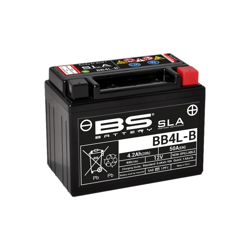 Batterie BS BATTERY SLA sans entretien activé usine - BB4L-B