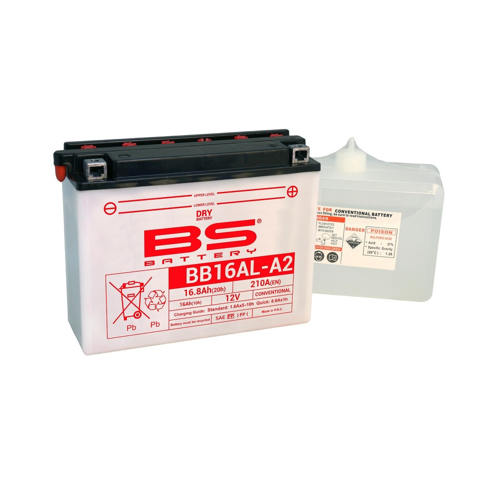 Batterie BS BATTERY Haute-performance avec pack acide - BB16AL-A2