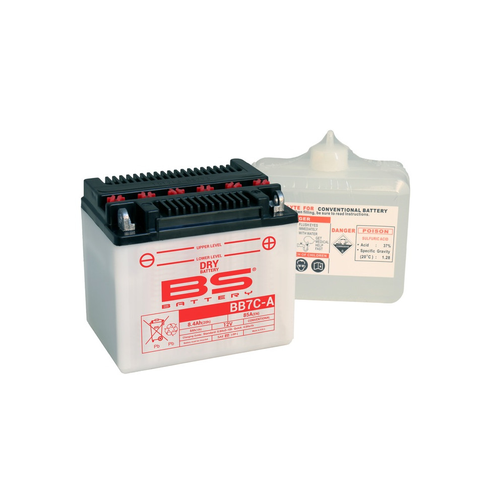 Batterie BS BATTERY Haute-performance avec pack acide - BB7C-A