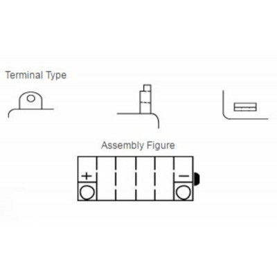 Batterie YUASA conventionnelle sans pack acide - YB9-B