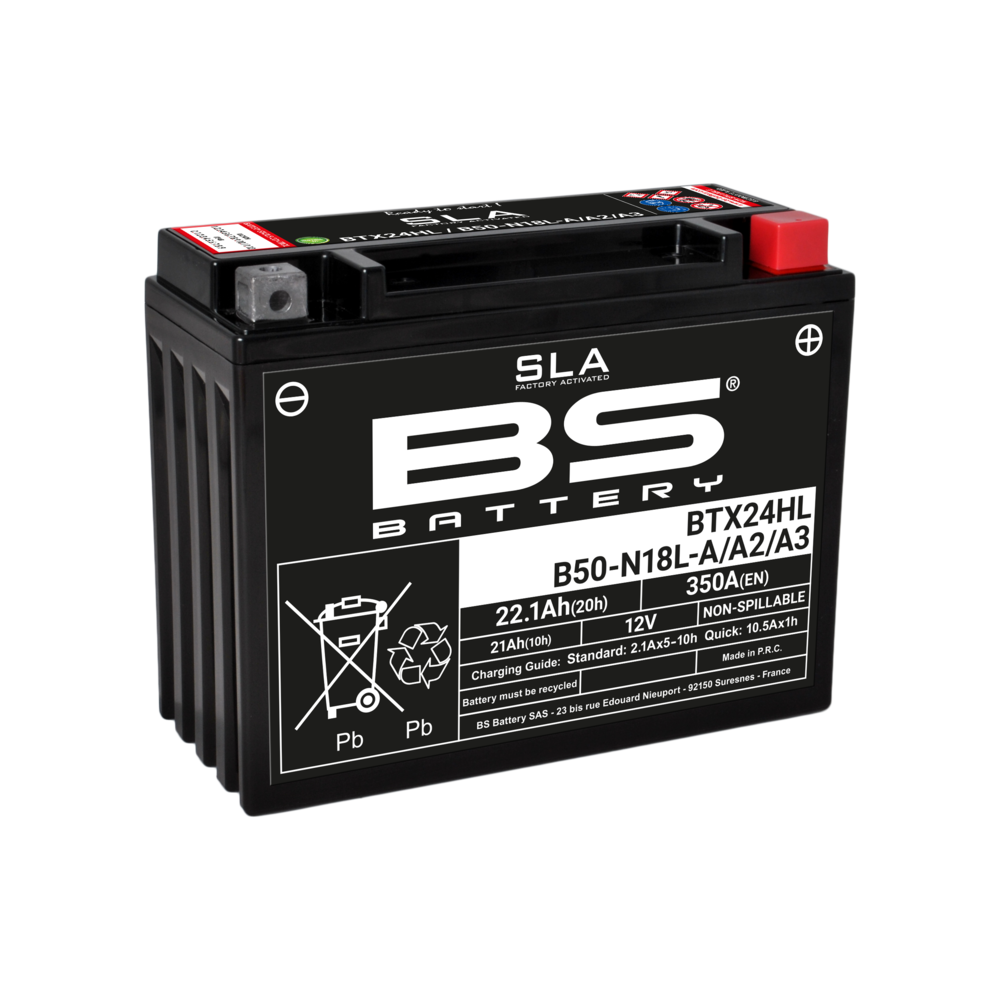 Batterie BS BATTERY SLA sans entretien activé usine - BTX24HL/B50-N18L-A/A2/A3