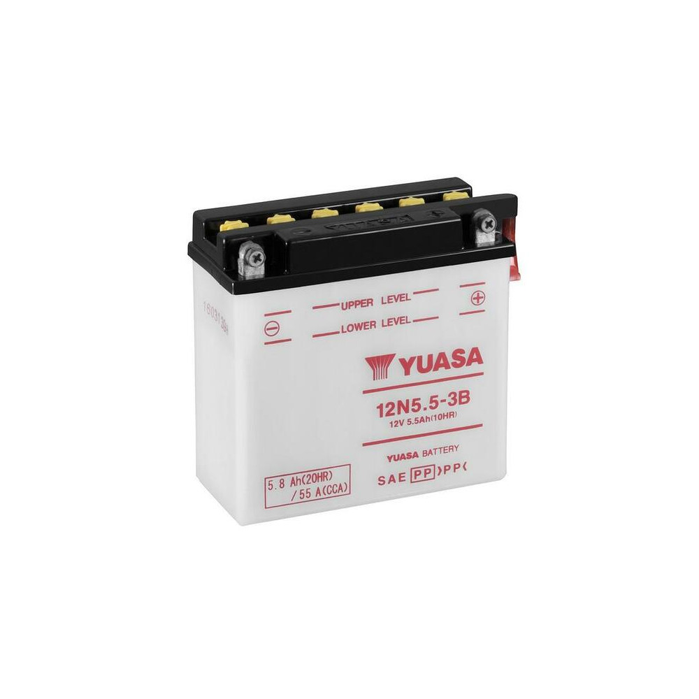 Batterie YUASA conventionnelle sans pack acide - 12N5.5-3B