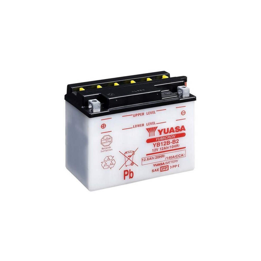 Batterie YUASA conventionnelle sans pack acide - YB12B-B2