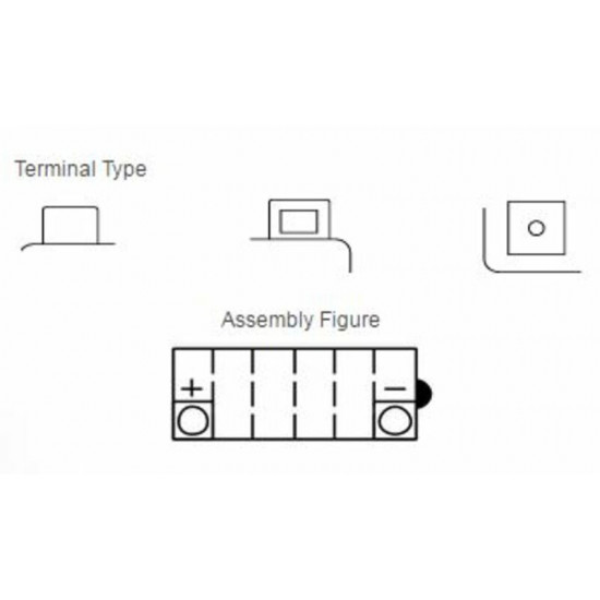 Batterie YUASA conventionnelle sans pack acide - YB12B-B2