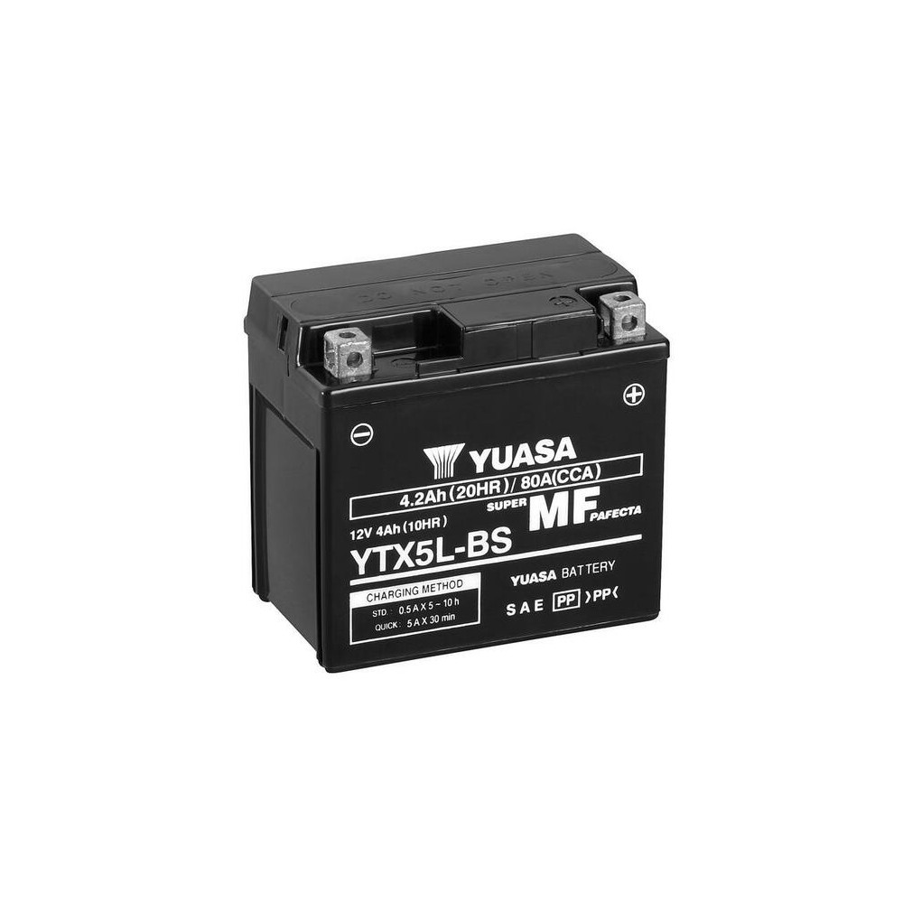 Batterie YUASA Sans entretien avec pack acide - YTX5L-BS