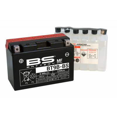 Batterie BS BATTERY Sans entretien avec pack acide - BT9B