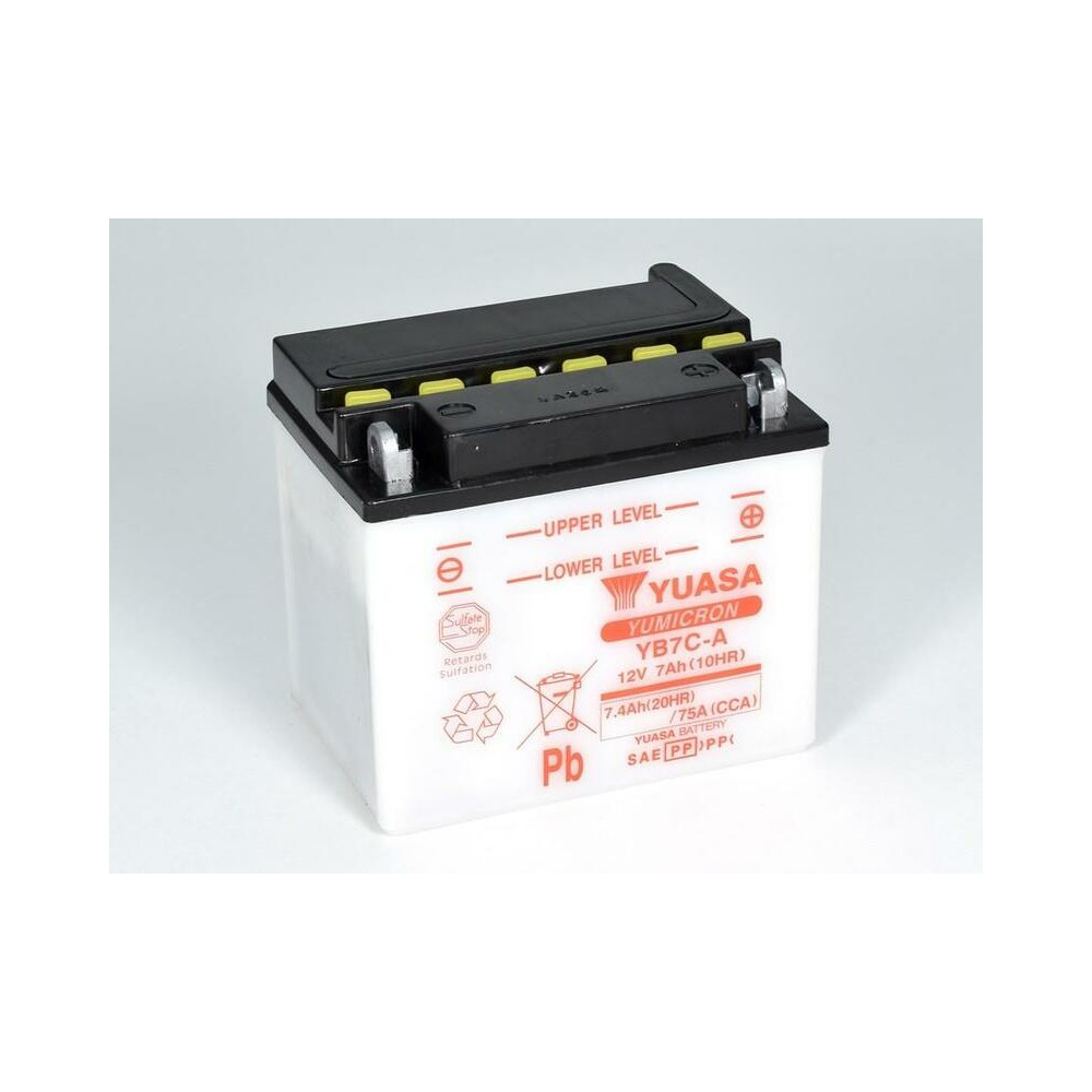 Batterie YUASA conventionnelle sans pack acide - YB7C-A