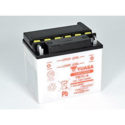 Batterie YUASA conventionnelle sans pack acide - YB7C-A