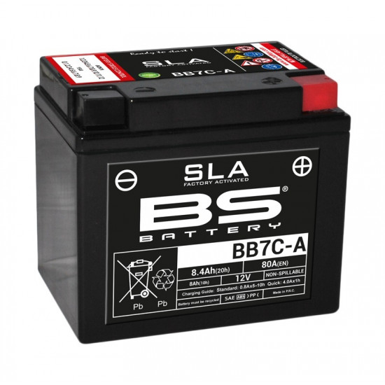 Batterie BS BATTERY SLA sans entretien activé usine - BB7C-A