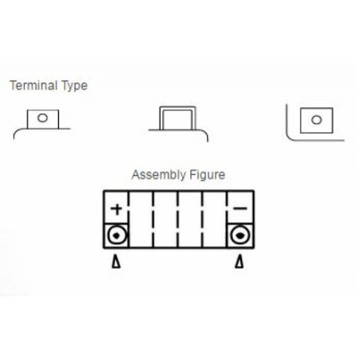 Batterie YUASA Sans entretien avec pack acide - YT12B-BS