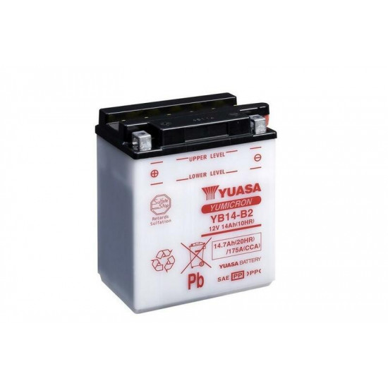 Batterie YUASA conventionnelle sans pack acide - YB14-B2