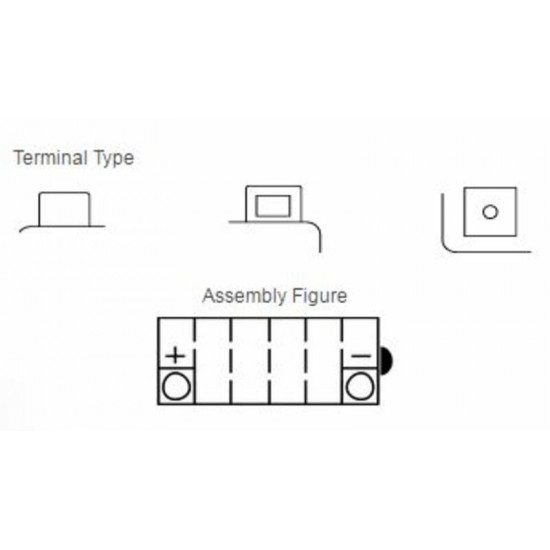 Batterie YUASA conventionnelle sans pack acide - YB14-B2