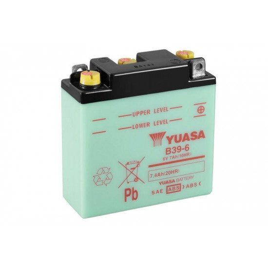 Batterie YUASA conventionnelle sans pack acide - B39-6