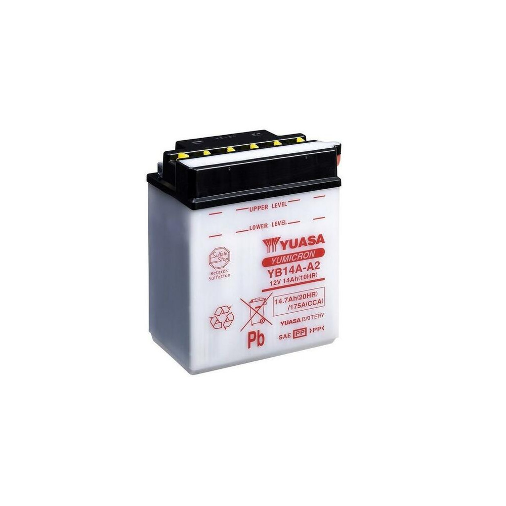 Batterie YUASA conventionnelle sans pack acide - YB14A-A2