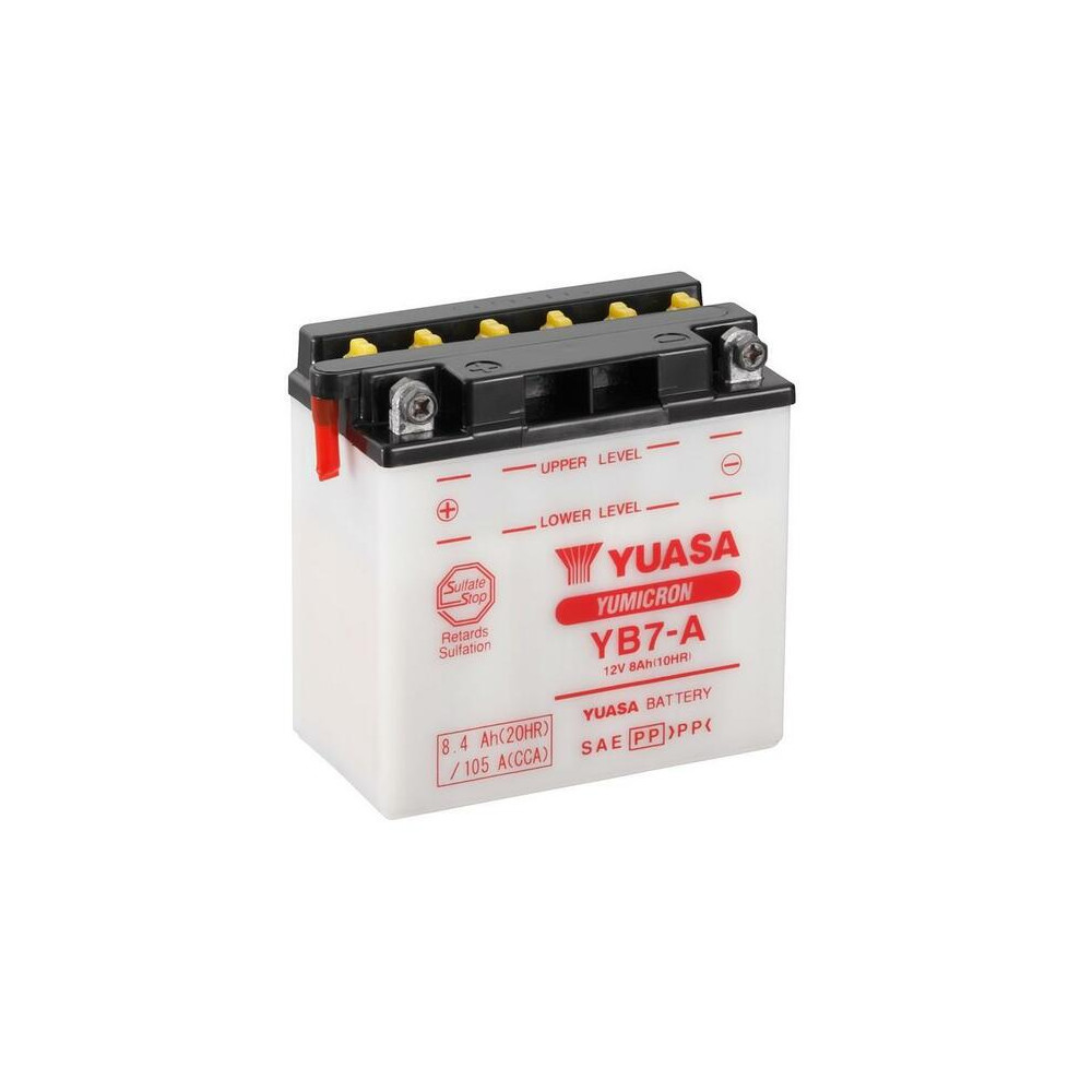 Batterie YUASA conventionnelle sans pack acide - YB7-A