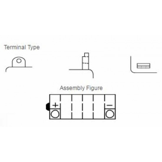 Batterie YUASA conventionnelle sans pack acide - YB7-A