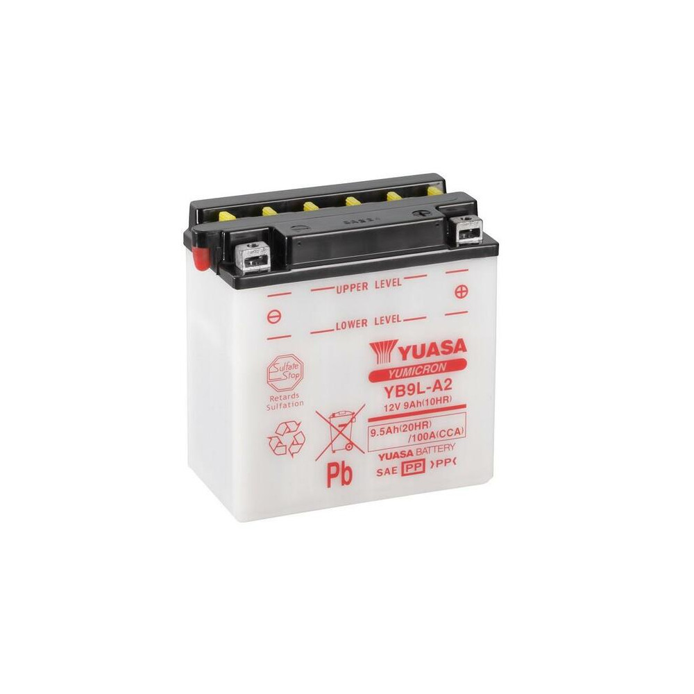 Batterie YUASA conventionnelle sans pack acide - YB9L-A2