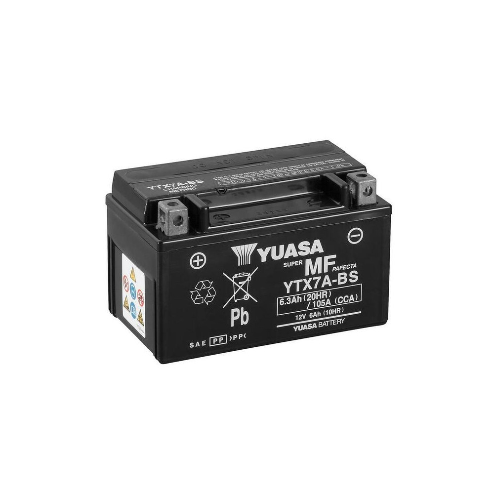 Batterie YUASA Sans entretien avec pack acide - YTX7A-BS