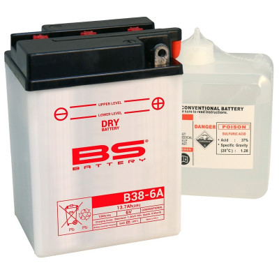 Batterie BS BATTERY conventionnelle avec pack acide - B38-6A