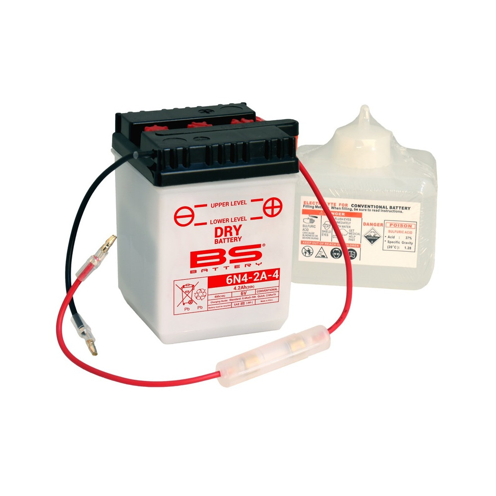 Batterie BS BATTERY conventionnelle avec pack acide - 6N4-2A-4