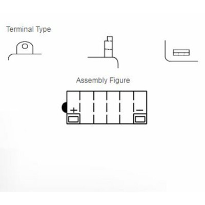 Batterie YUASA conventionnelle sans pack acide - 12N12A-4A-1