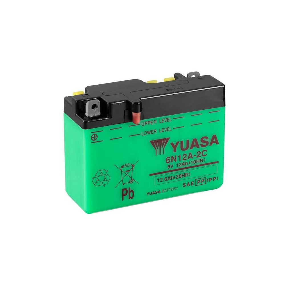 Batterie YUASA conventionnelle sans pack acide - 6N12A-2C/B54-6