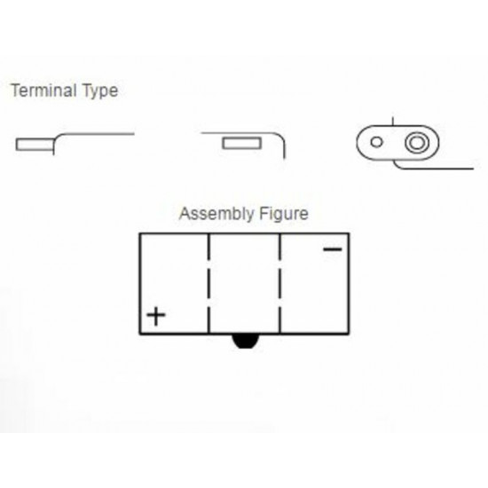 Batterie YUASA conventionnelle sans pack acide - 6N12A-2C/B54-6