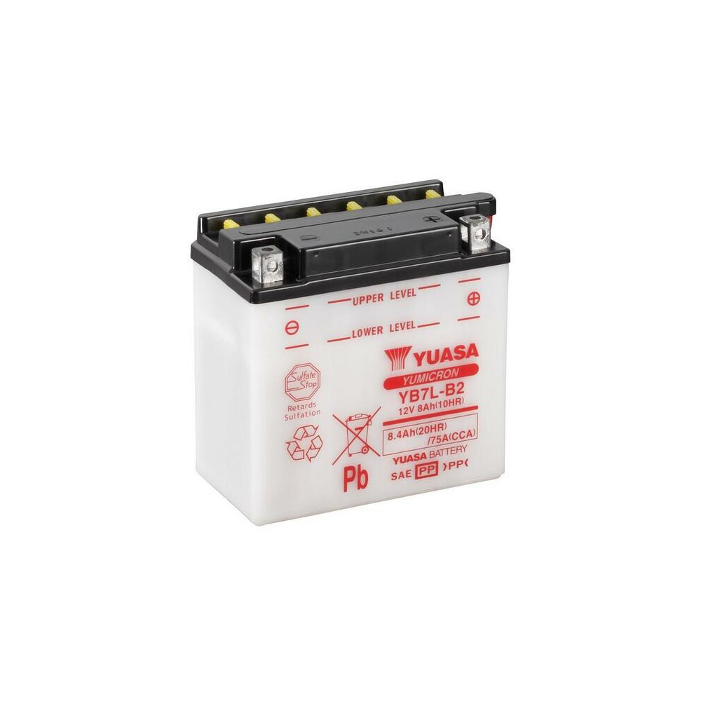 Batterie YUASA conventionnelle sans pack acide - YB7L-B2